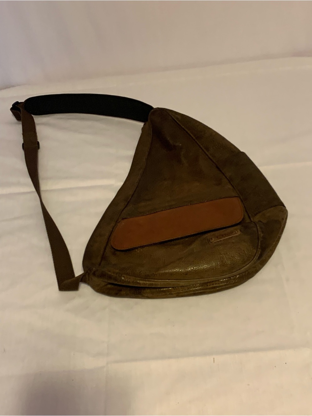 L.L. Bean Ameribag leather sling backpack,